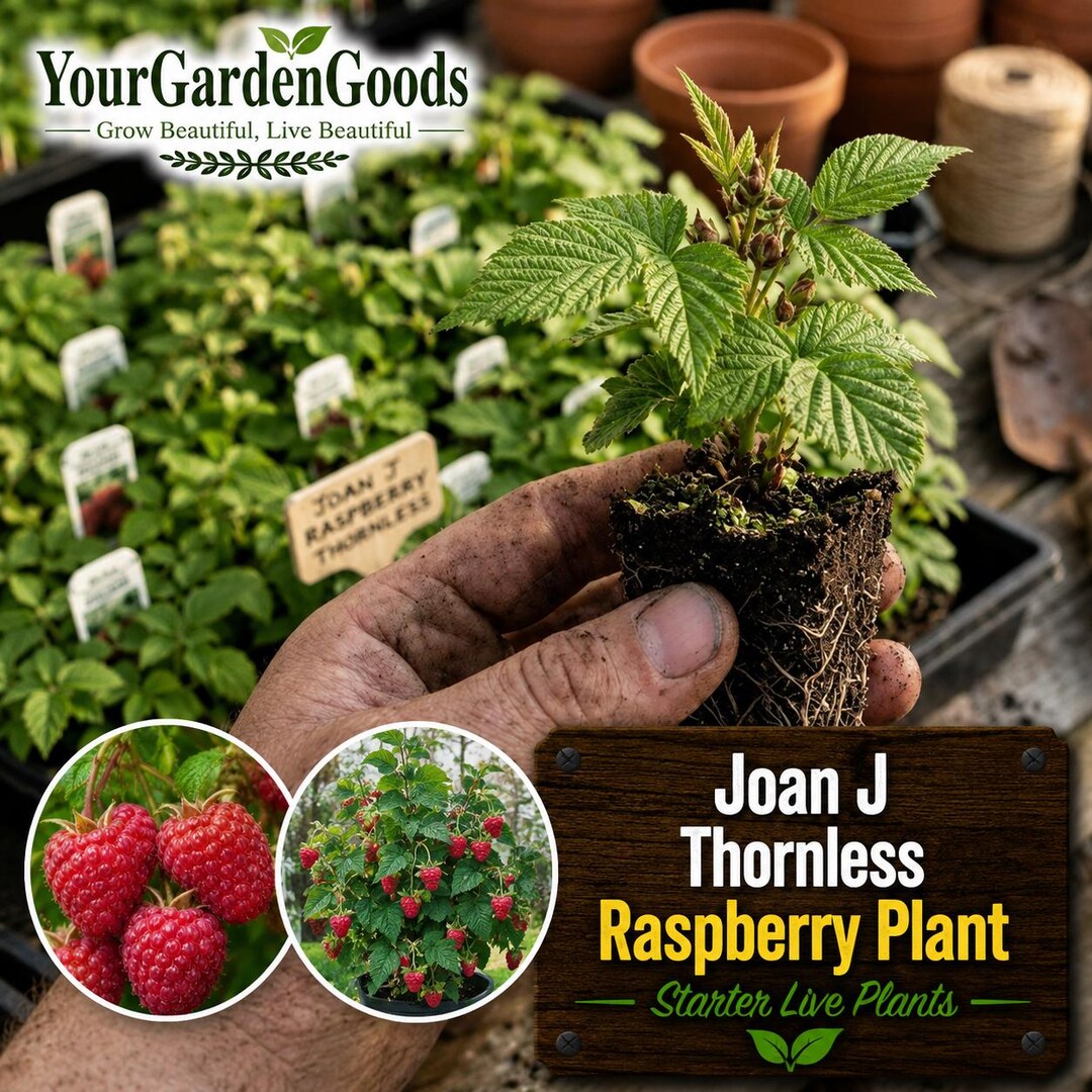 Thronless Raspberry Plants Joan J Thornless Raspberry Plant | Everbearing Red Berry Bush, High ...