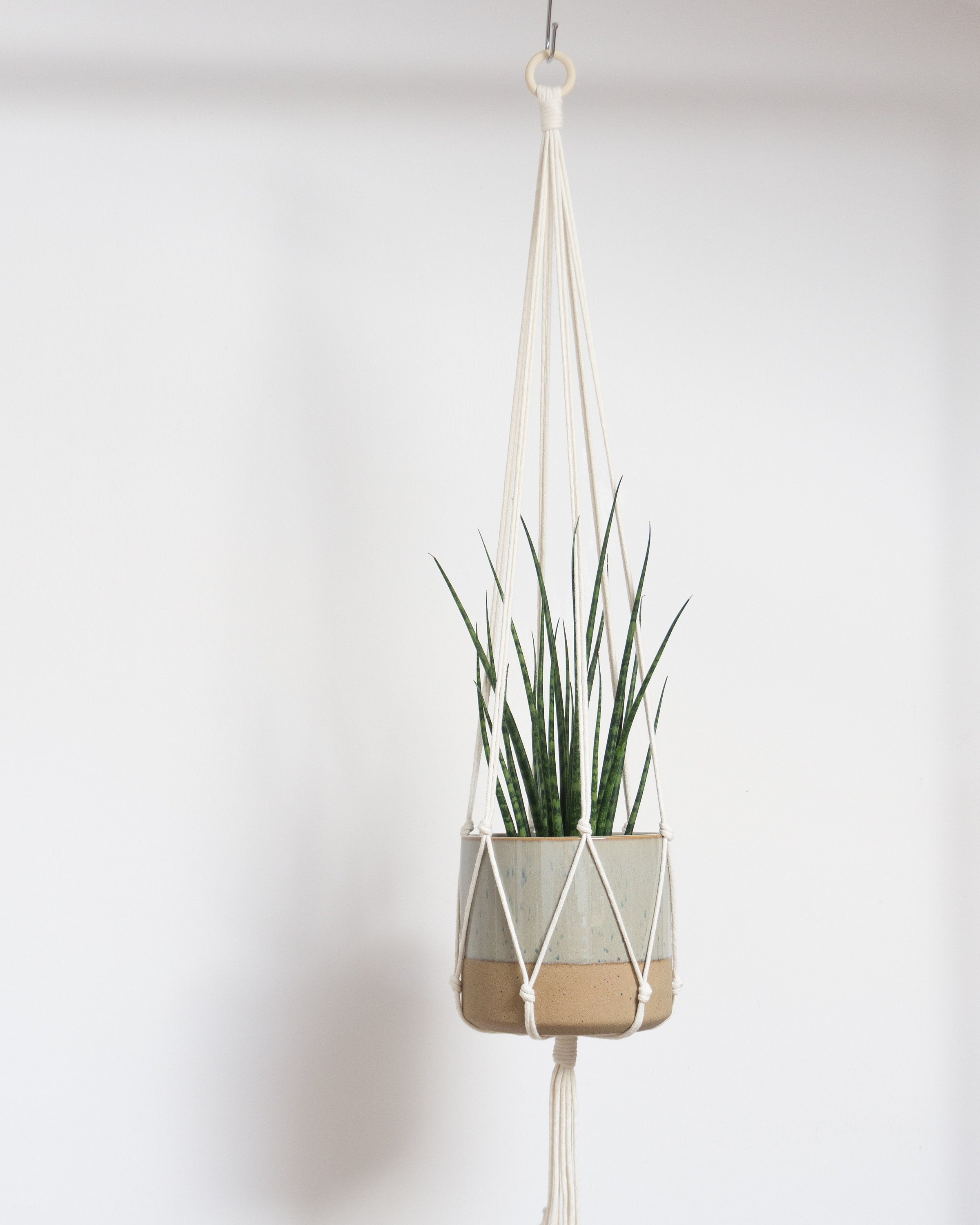 Suspension Minimaliste Pour Plante en Macramé