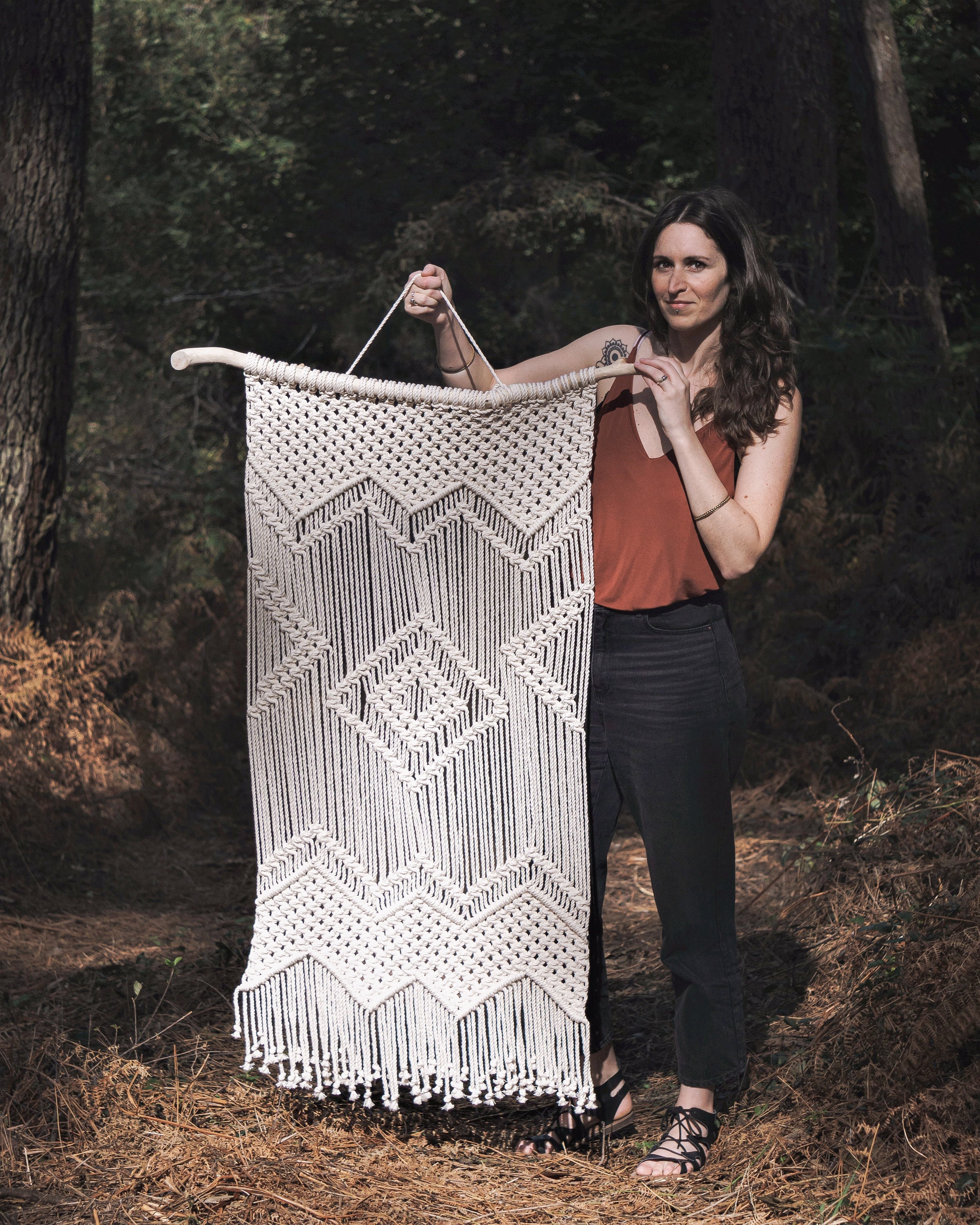 Pièce Murale Hua en Macramé