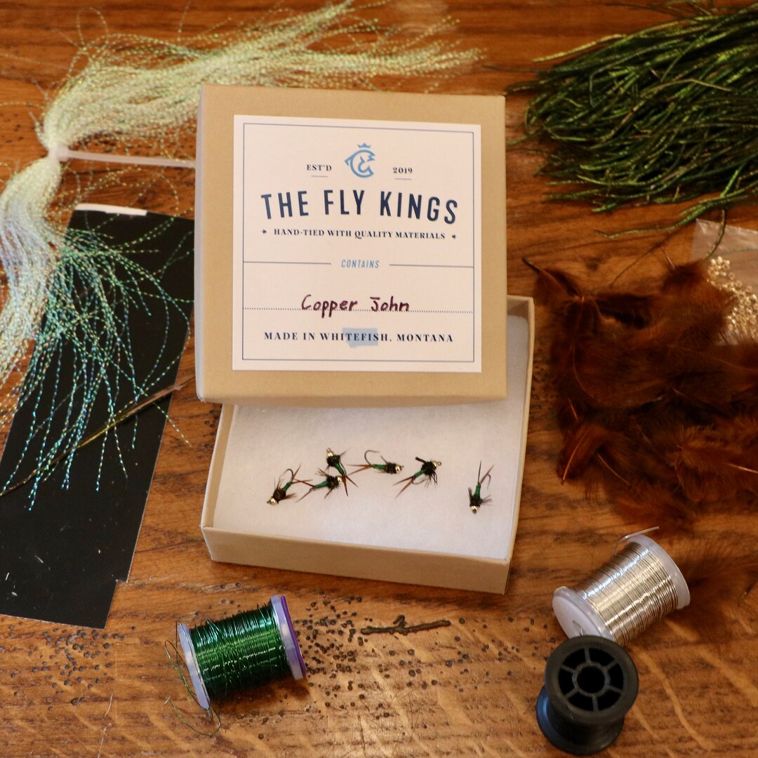 Green Copper John Nymph Flies Etsy