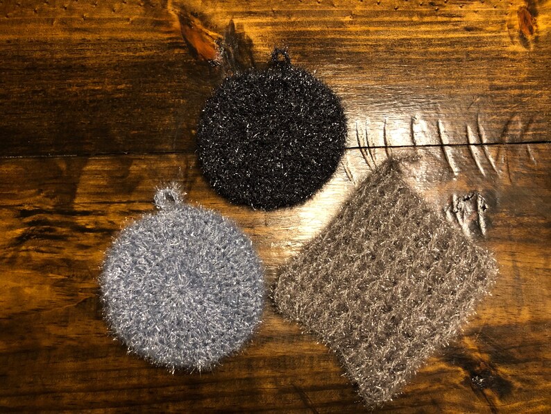 Korean-Style Dish Scrubbies Hand-Knit Dish Scrub Handmade