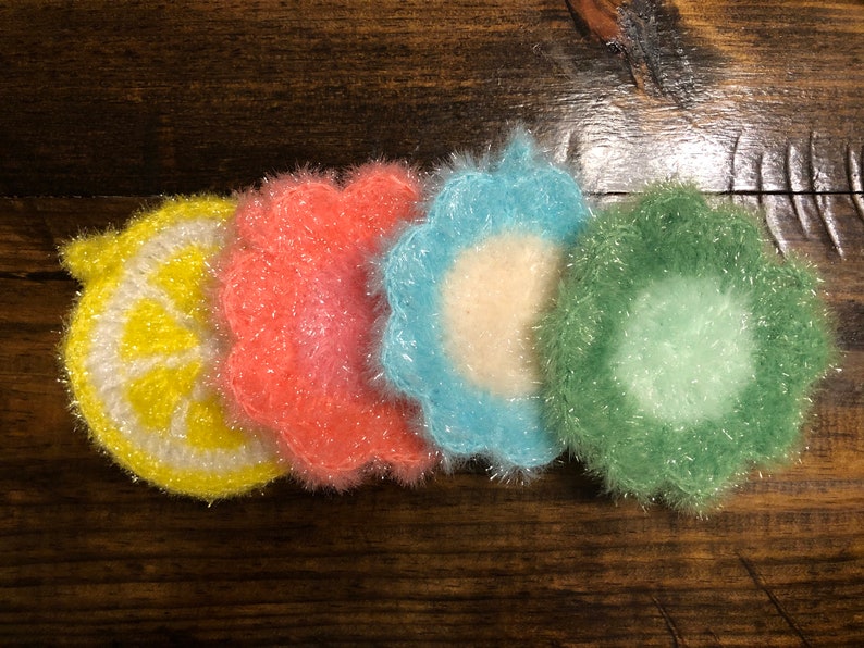 Korean-Style Dish Scrubbies Hand-Knit Dish Scrub Handmade