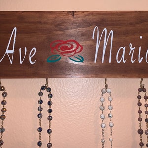 Ave Maria Rosary Hanger
