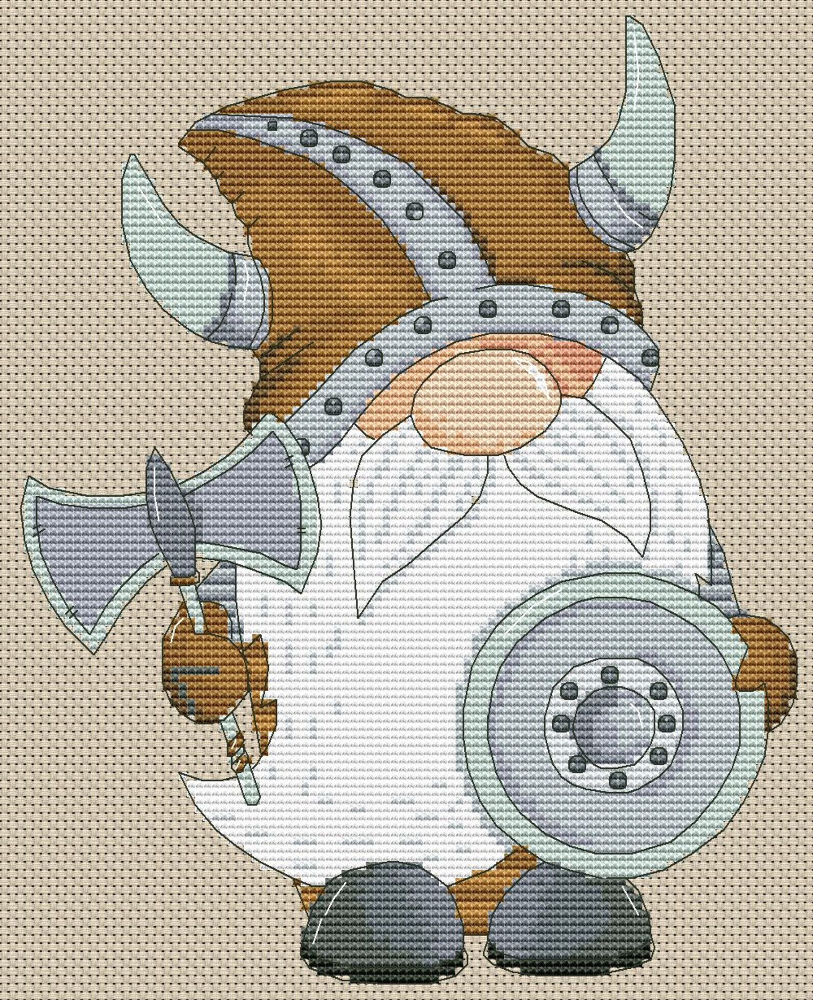Viking Cross Stitch Pattern Gnome Cross Stitch Sweden Cross Etsy