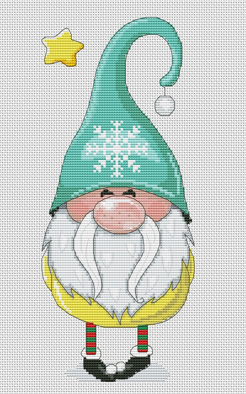 Christmas Cross Stitch Gnome Cross Stitch Pattern Funny | Etsy