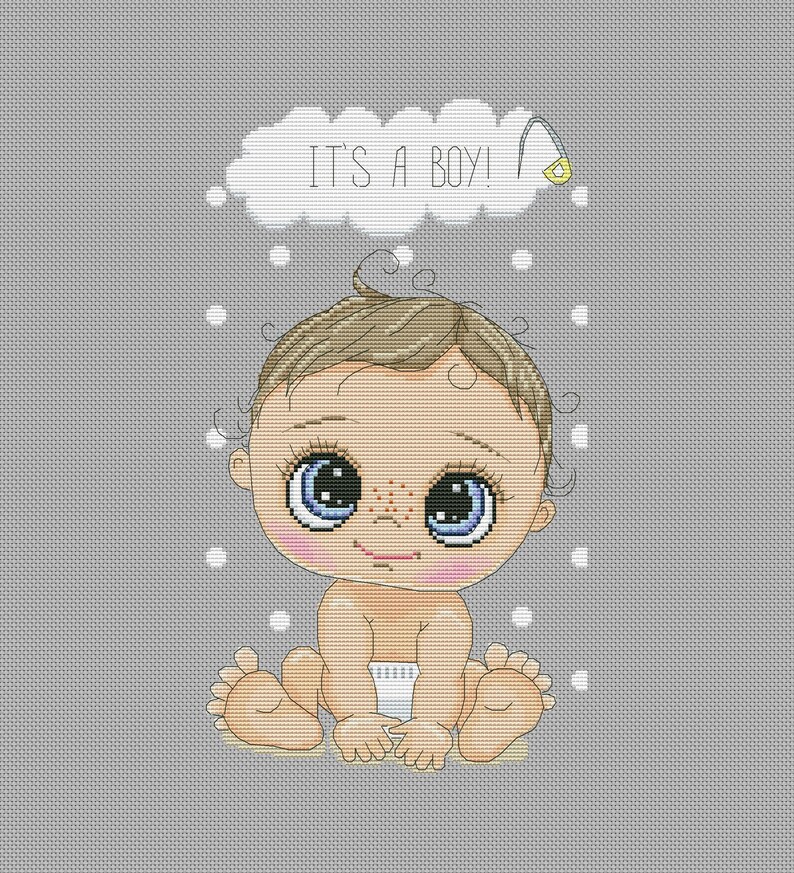 Boy Cross Stitch Newborn Cross Stitch Counted Cross Stitch Etsy