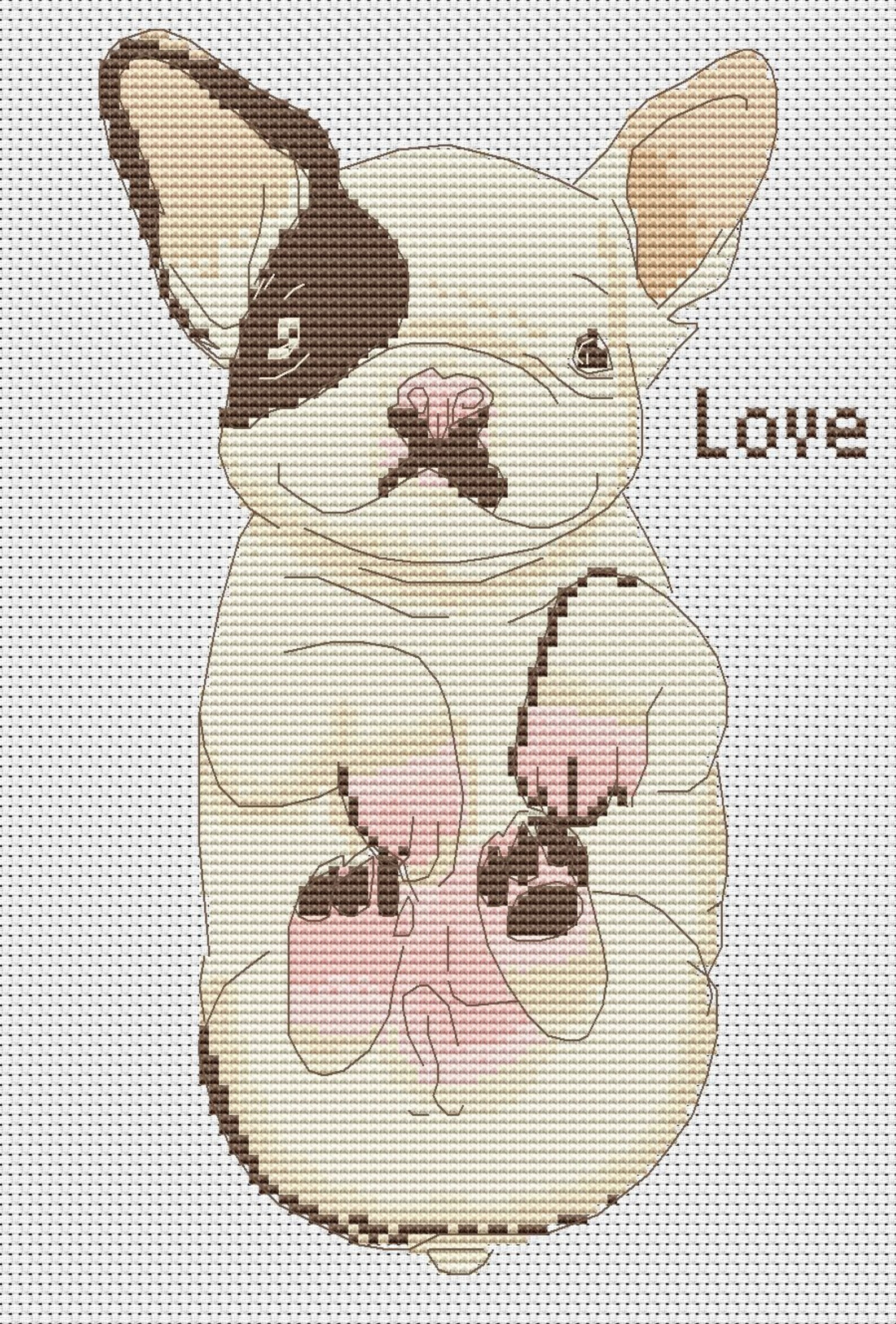 French Bulldog Cross stitch pattern Dog cross stitch Pets Etsy