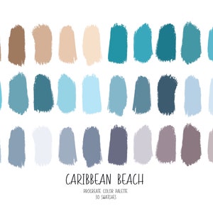 Caribbean Beach | Procreate color palette | 30 colors | iPad | Instant Download | Procreate color palette | color swatches |