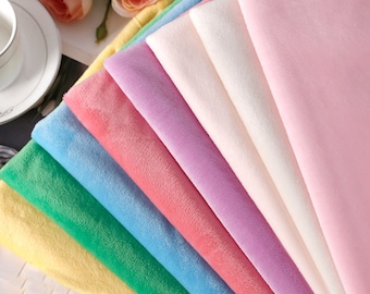 Short Plush Crystal Super Soft Plush Fabric For Sewing DIY Handmade Home Textile Cloth, Toys Plush Fabric, Blanket Fabric, By The Half Yard