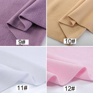 Polar Fleece Anti-Pill Super Soft Fabric, Heavy Polar Fleece Fabric, Warm Fabric, Blanket Fabric, By the Half Yard image 6