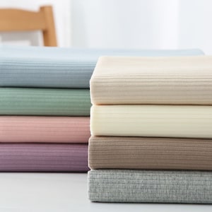 Ribbing Fabric Cotton Rib Knit, Baby Fabric, Shirt Dress Garment Fabric, By the Half Yard