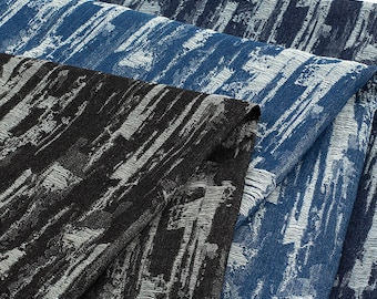 Colored Denim Fabric, 100% Cotton Denim, Washed Thick Denim Fabric, Twill Cotton Denim Fabric, Heavy Weight Denim Fabric, By The Half Yard