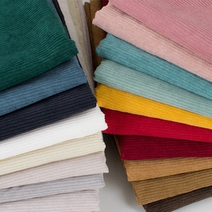 Corduroy Fabric, 8 Wales Corduroy Fabric, Solid Color Corduroy Fabric, Jacket Fabric, Coat Fabric, DIY Fabric, By The Half Yard