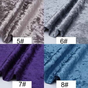 Puede incluir: Cuatro muestras de tela en diferentes colores: gris claro, gris, morado y azul. Las muestras est&aacute;n dispuestas en una cuadr&iacute;cula con los n&uacute;meros 5#, 6#, 7# y 8# debajo de cada muestra.