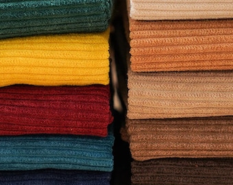 Corduroy Fabric, 8 Wale Corduroy Fabric, Polyester Cotton Blend Corduroy Fabric, Jacket Coat Fabric, By The Half Yard