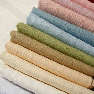 12 colors Cotton Fabric, Jacquard Weave Stripes For Summer Dress Blouse, Dress Fabric, Children Clothing Fabric, By The Half Yard
