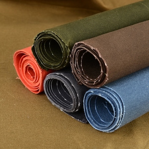 Waxed Canvas Fabric, 16oz Hand Waxed Cotton Canvas Fabric, Hand Waxed Beeswax fabric, Sold By the half yard