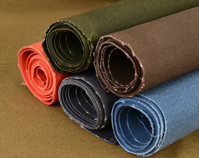 Hand Waxed Linen Fabric Aspen Natural 8 Oz. Sold in 1/2 Yard Increments