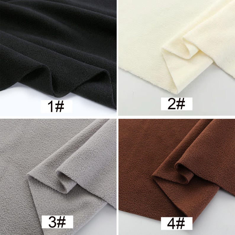 Polar Fleece Anti-Pill Super Soft Fabric, Heavy Polar Fleece Fabric, Warm Fabric, Blanket Fabric, By the Half Yard image 4
