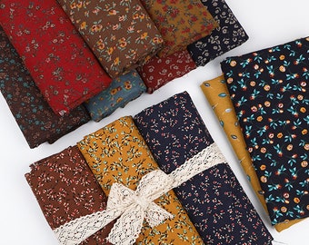 Cotton Linen Fabric, Floral Cotton Linen Fabric, Multicolor Print Flower Linen Cotton Fabric, Upholstery Fabric,Sofa Fabric,By The Half Yard