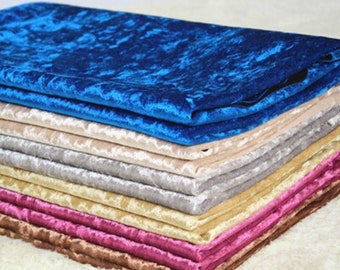 Crushed Velvet Fabric, Polyester Velvet, Heavy Soft Upholstery Fabric, Pillow Fabric, Curtain Cushion Dresses Apparel Fabric, By The Yard