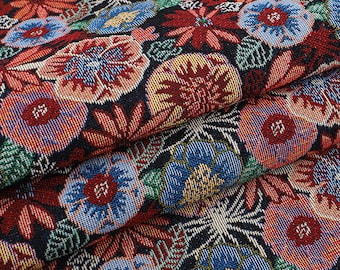 Bohemian Fabric, Ethnic Fabric, Boho Fabric, Jacquard Fabric, Upholstery Fabric, Home Decor Cushion Fabric, Sofa Fabric, By the Half Yard