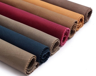 Waxed Canvas Fabric, 8 oz Hand Waxed Cotton Canvas Fabric, Hard Hand Waxed Beeswax fabric, Sold By the half yard