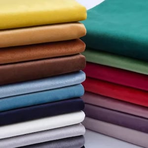 Velvet Fabric, Soft Velvet Fabric, Polyester Velvet, Velvet Upholstery Fabric, Pillow Curtain Cushion Fabric, Sewing Fabric,By The Half Yard