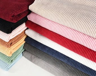 8 Wale Corduroy Fabric, By the half Yard, Polyester Cotton Blend Corduroy Fabric, Solid Color Corduroy Fabric, Coat Fabric, Jacket Fabric,