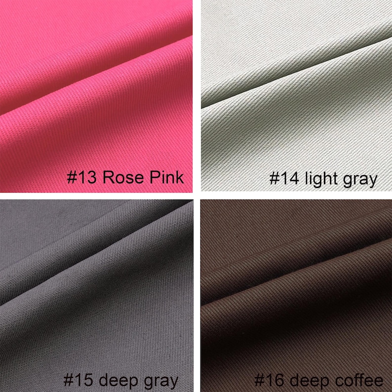 Colored Denim Fabric, 100% Cotton Denim, Washed Thick Denim Fabric, Twill Cotton Denim Fabric, Heavy Weight Denim Fabric, By The Half Yard 画像 7