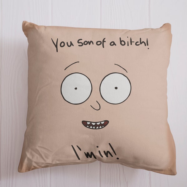 Lootgear Kuschelkissen Pillow Morty Throw Pillow Cushion Deco Decoration Nerd Geek Comic Cartoon Anime Manga 40x40 cm