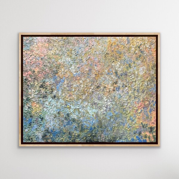 Highly Textured Original Oil Painting on Canvas | Option To Frame | Colorful Impasto Art | Floral Abstract Impressionism | Chicago Artist