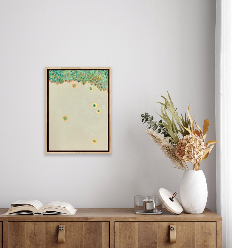 Original Textured Abstract Oil Painting Contemporary Interior Home Decor Nature Floral Art Impasto Painting Neutral Palette image 5