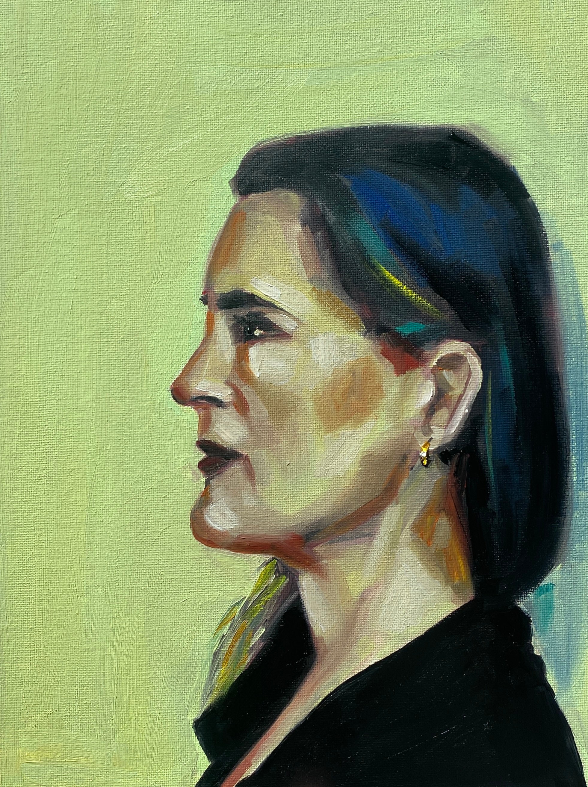 Female Portrait Oil Painting on Canvas figurative Portrait - Etsy Israel