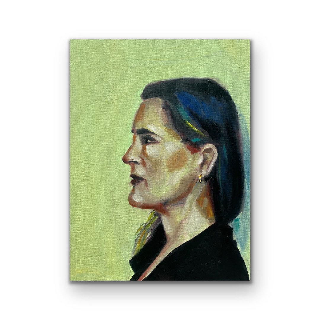 Female Portrait Oil Painting on Canvas figurative Portrait Art Woman on ...