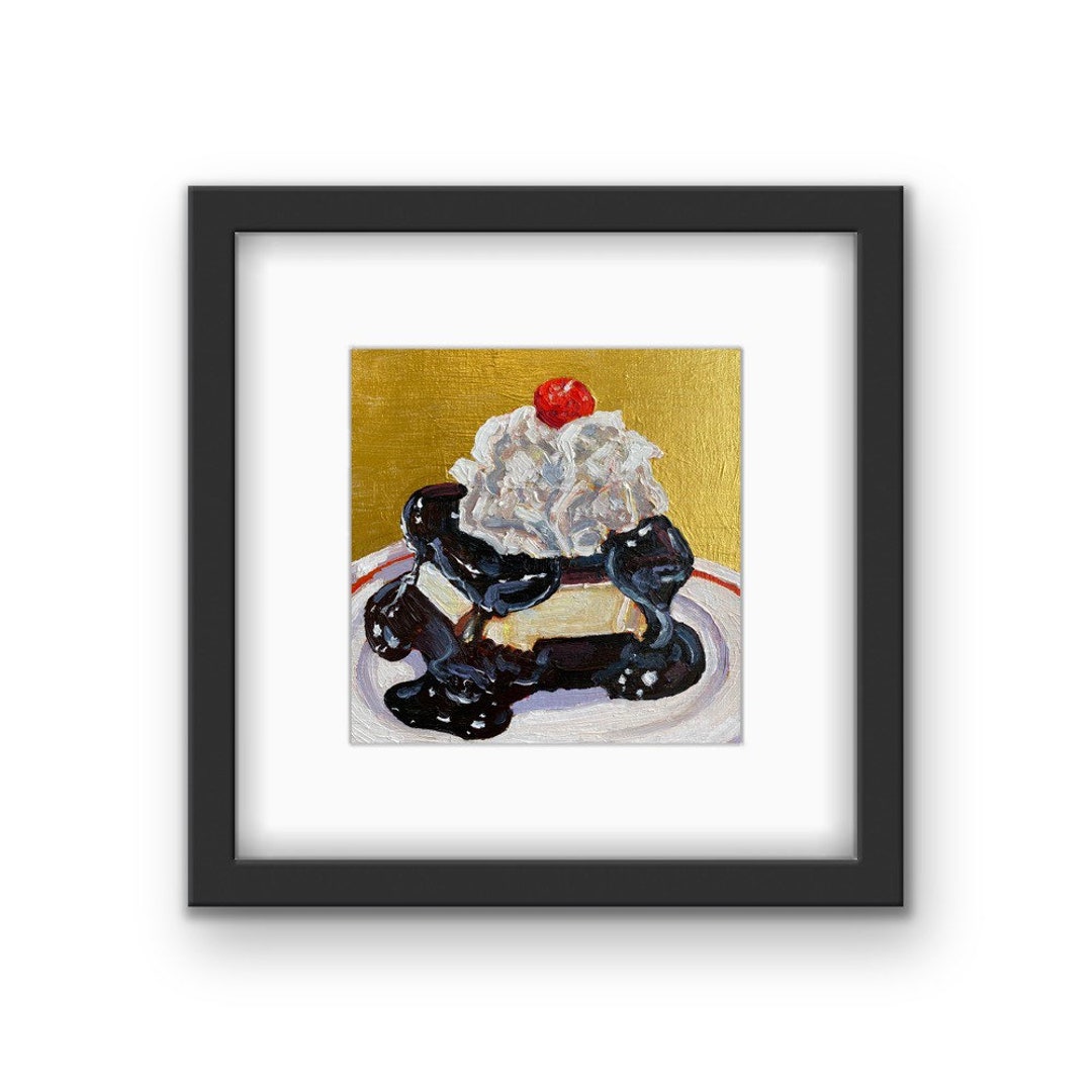 Framed Frischs Big Boy Hot Fudge Cake Print With Mat Cake Art Iconic