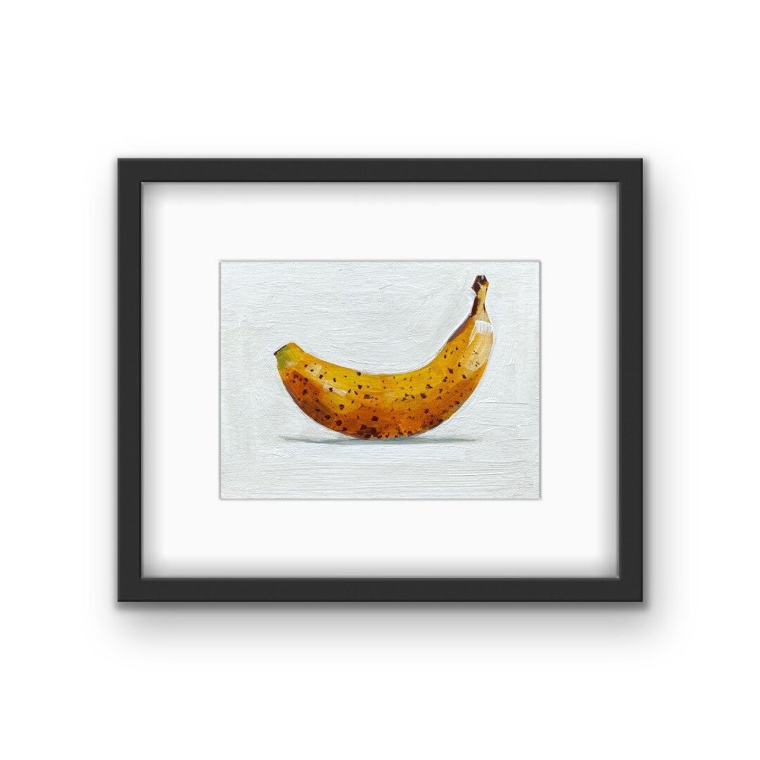 Framed Banana Print With Mat Banana Print Banana Art Etsy