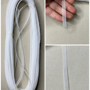 3/8” inch Polyester White Horsehair Braid, Selling Per Yard