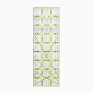 Acrylic Quilters Ruler, Quilting Template Ruler with Double Colored Grid Lines for Quilting Sewing Crafts, 3&quot; Wide x 9&quot; Long