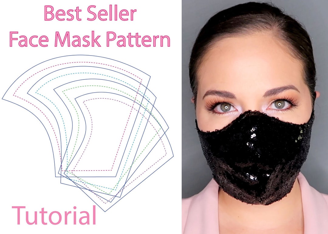 Face Mask Pattern Tutorial 4 Sizes 3 Layers Filter Pocket Face - Etsy UK
