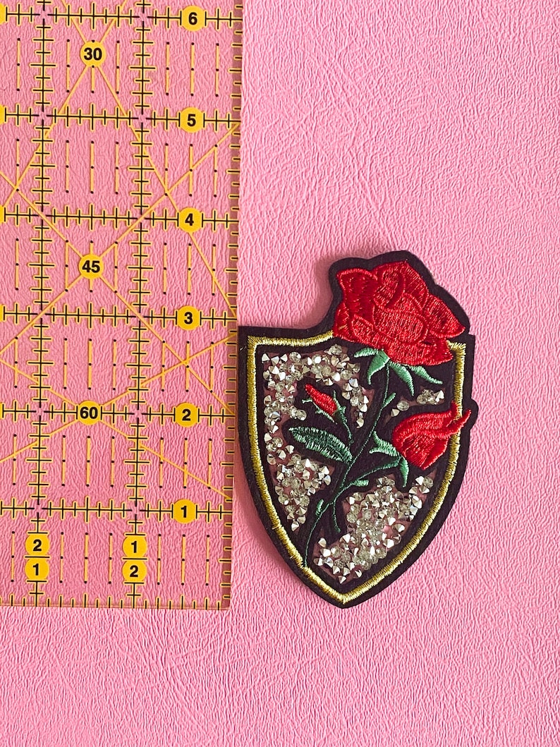 Iron on Patch for jackets Patches Patches for jackets Rose Patch Patch Sew on patch Rose Patch for jacket