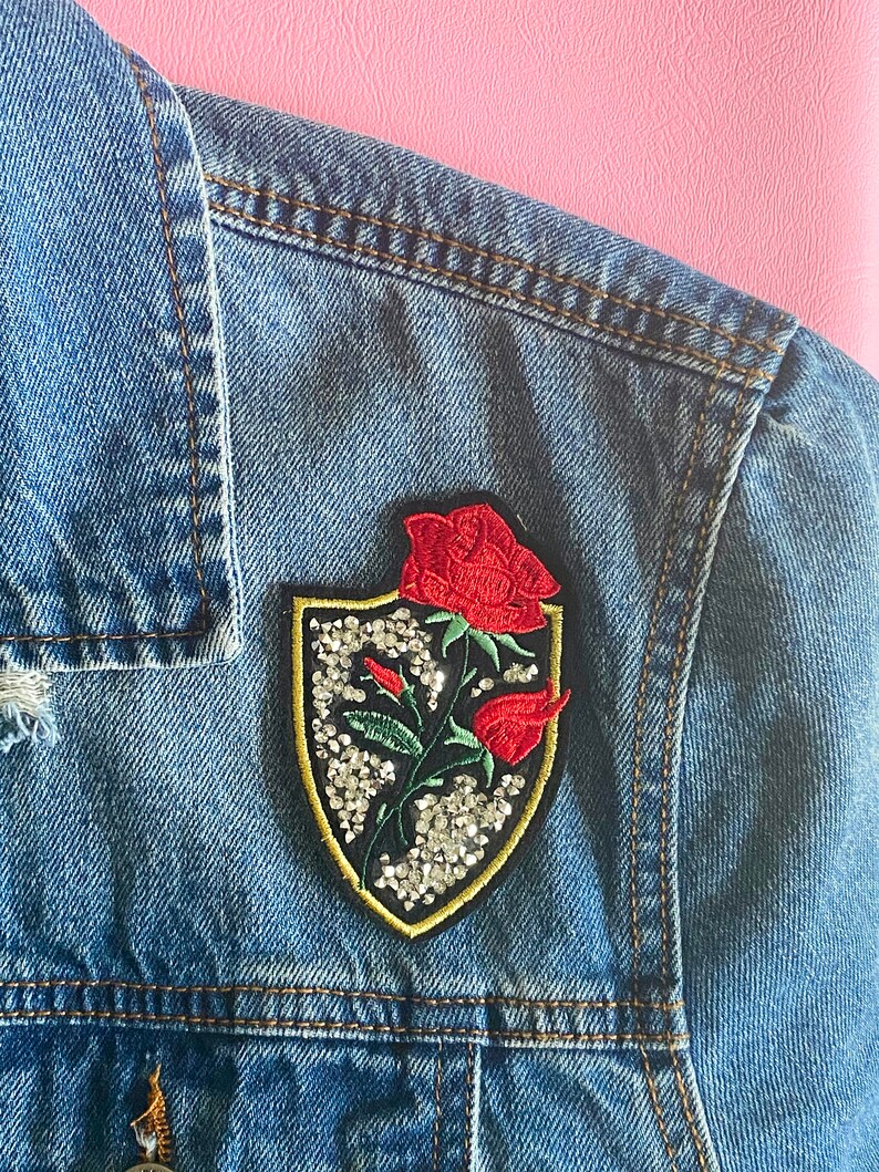 Rose Patch Patches for Jackets Patch for Jackets Iron On Etsy