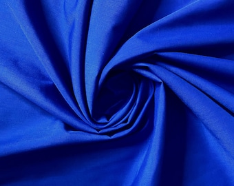 Blue Poplin Fabric by Yard - 60 inches Width