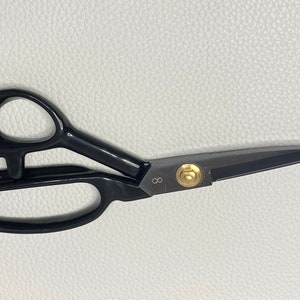 1 Pcs Fabric Tailor Scissors 8 inch Razor Sharp Stainless Steel for Sewing, Dressmaking Durable Black Shears for Cutting Denim, Leather More image 2