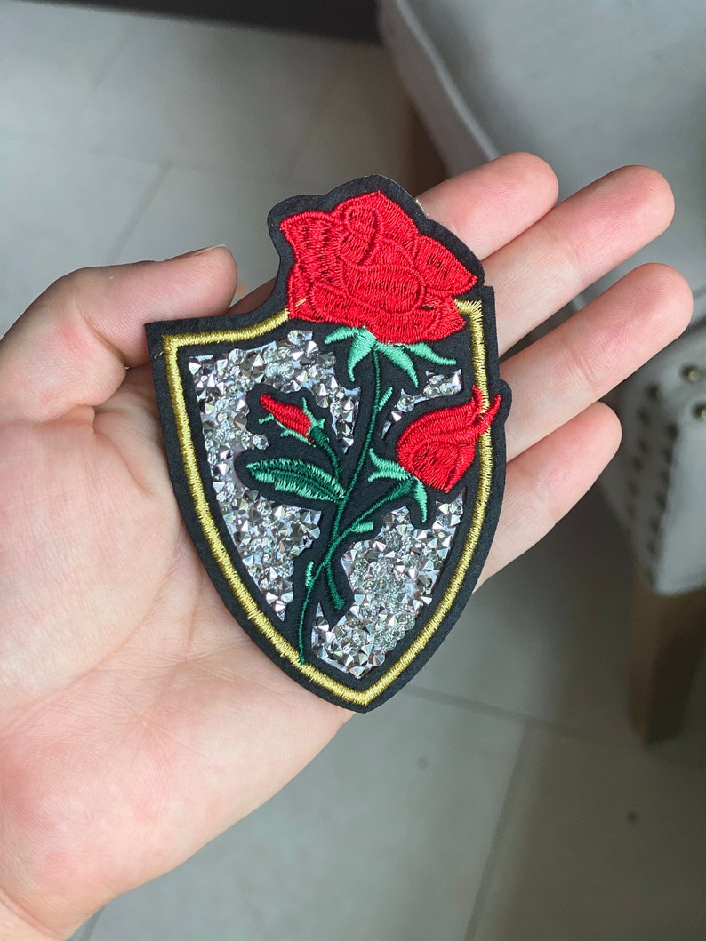 Iron on Patch for jackets Patches Patches for jackets Rose Patch Patch Sew on patch Rose Patch for jacket