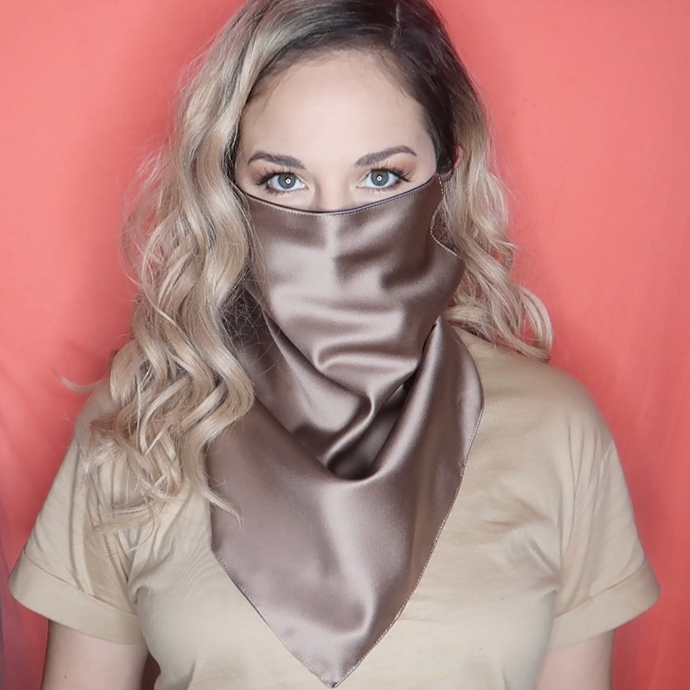 4 in 1 Scarf Face Mask Double Faced Satin Scarf Face Mask NOSE Etsy