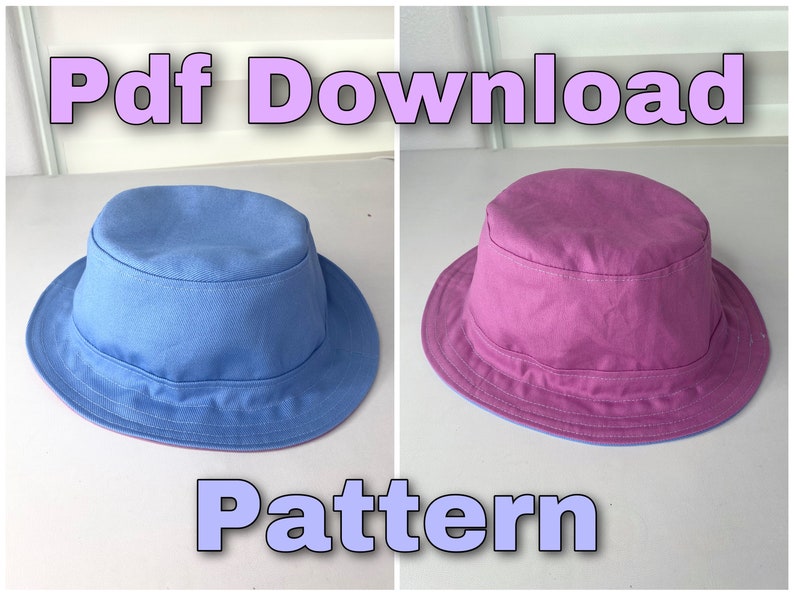 Double Sided Bucket Hat Sewing Pattern PDF / Easy Sun Hat Etsy