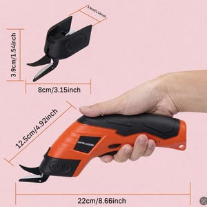Cordless Electric Scissors, Fabric Cutter, Leather, Carpet, Plastic, Cardboard Tool