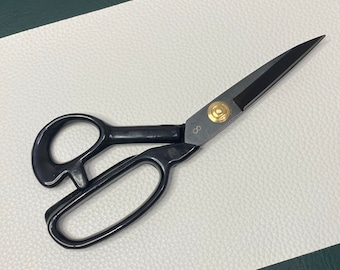 1 Pcs Fabric Tailor Scissors 8 inch Razor Sharp Stainless Steel for Sewing, Dressmaking Durable Black Shears for Cutting Denim, Leather More