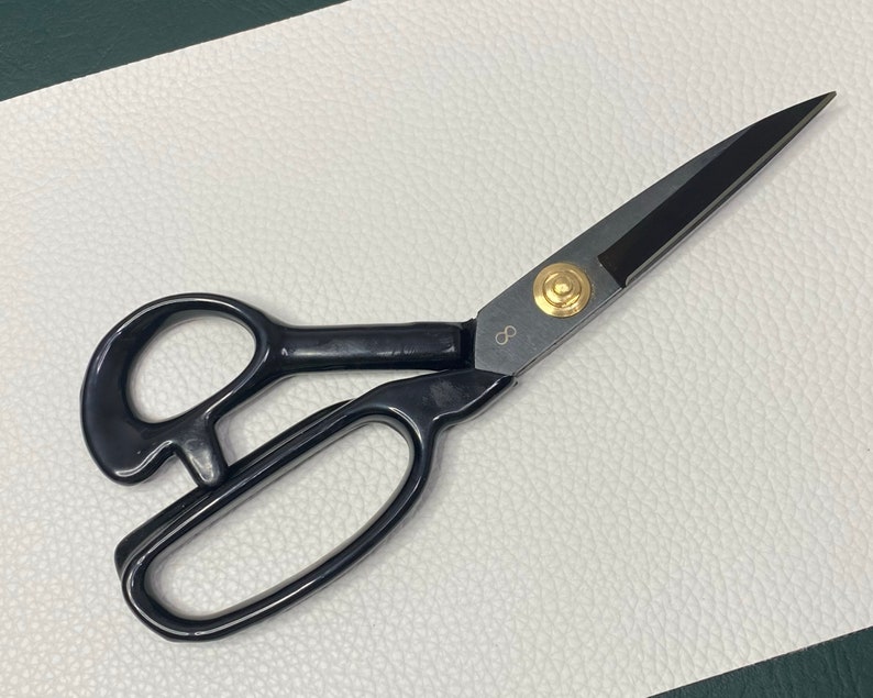 1 Pcs Fabric Tailor Scissors 8 inch Razor Sharp Stainless Steel for Sewing, Dressmaking Durable Black Shears for Cutting Denim, Leather More image 1